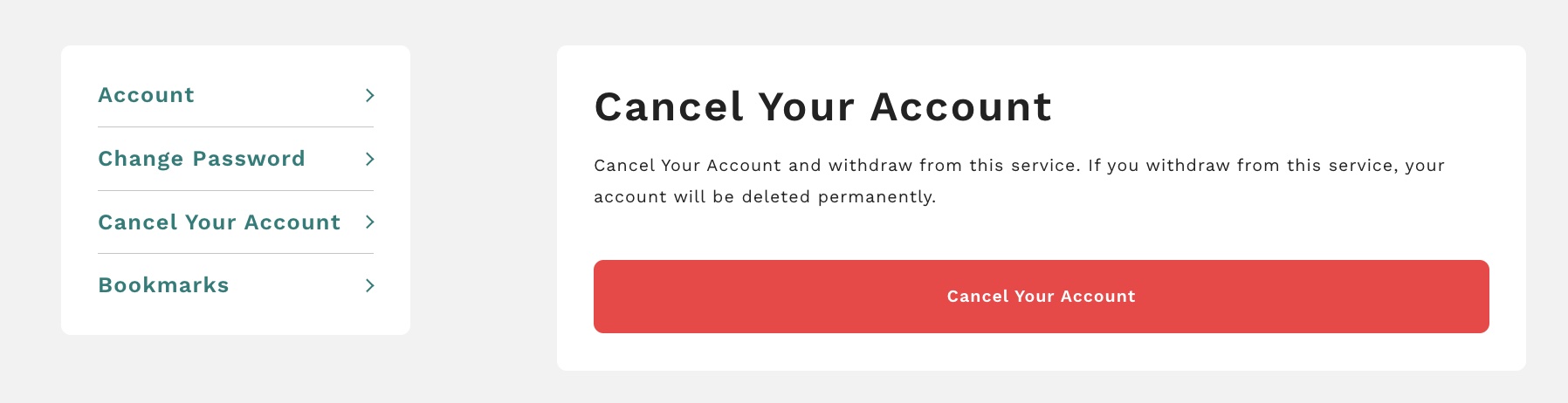 Cancel Your Account